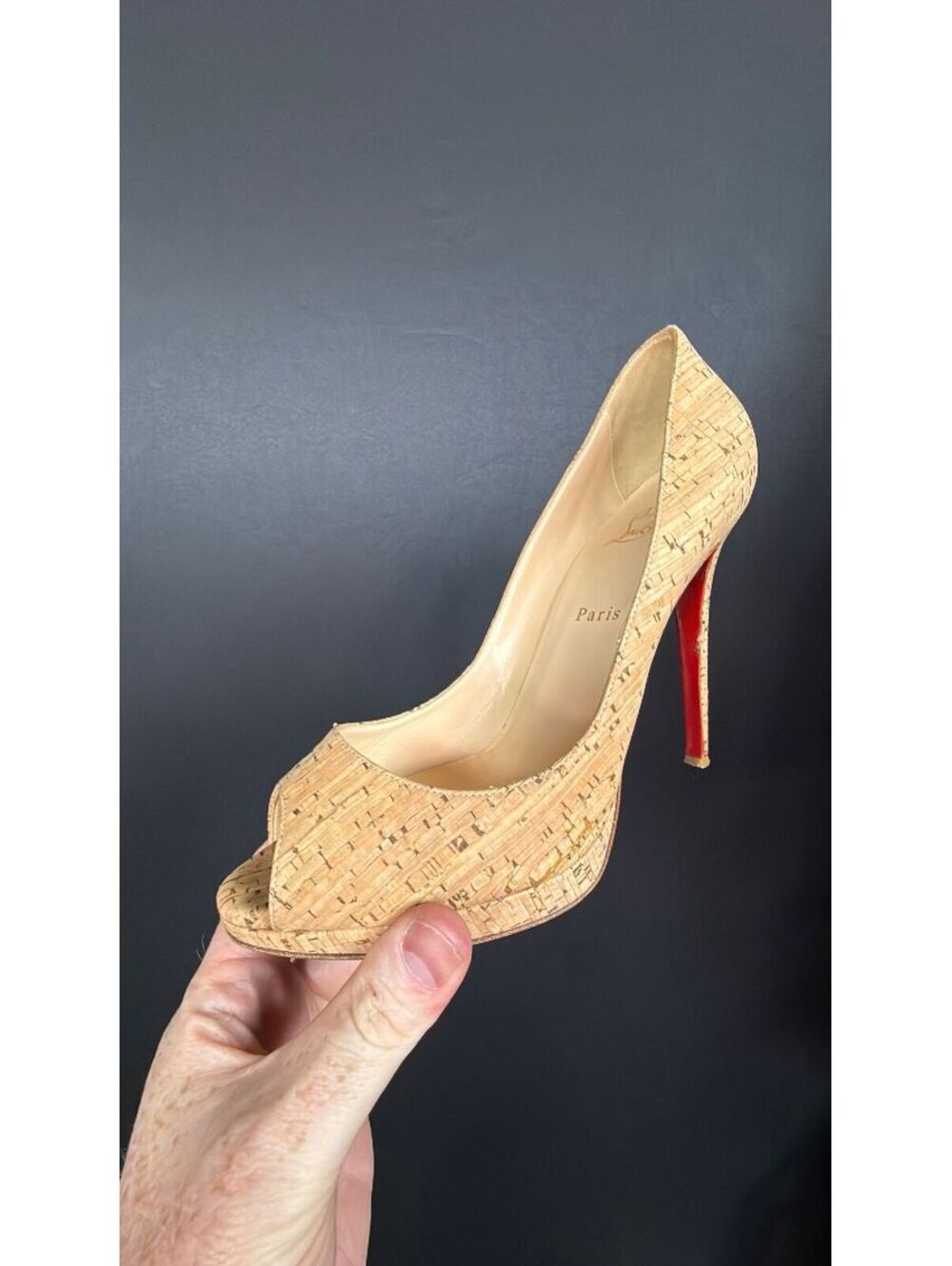 Christian Louboutin Cork Yolanda 120 Size 41